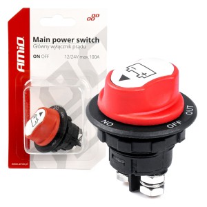 Główny wyłącznik prądu` Hebel akumulatora / Main power swicth 12/32V max 100A peak 500A 03026