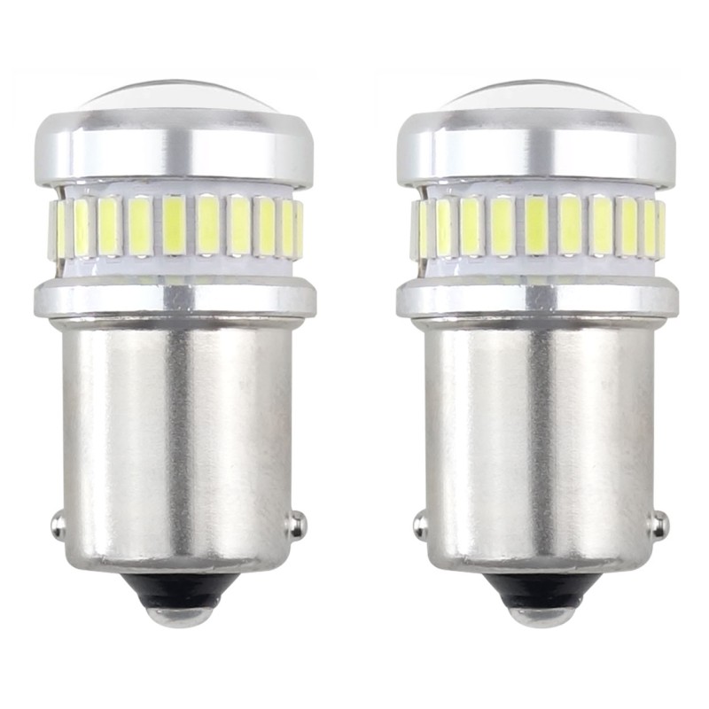 Żarówki LED CANBUS 3014 24SMD + 3030 6SMD 1156BA15S P21W R10W R5W White 12V/24V 02448