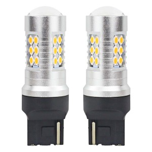 Zarówki LED CANBUS 3030 24SMD T20 7440 WY21W Amber12V/24V 02393