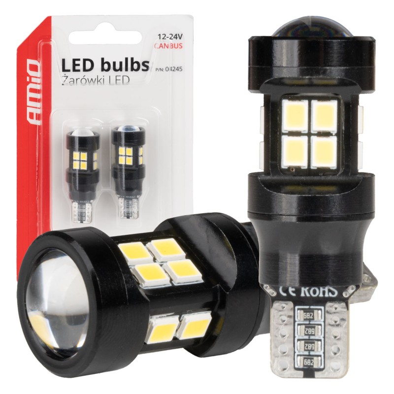 Żarówki LED CANBUS T15 W16W 15SMD 2835 White 12V 24V 04245