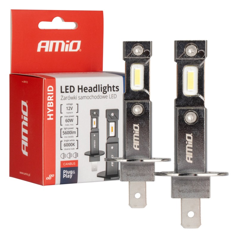 Żarówki samochodowe LED seria HYBRID H1 6000K Canbus 60W 04112