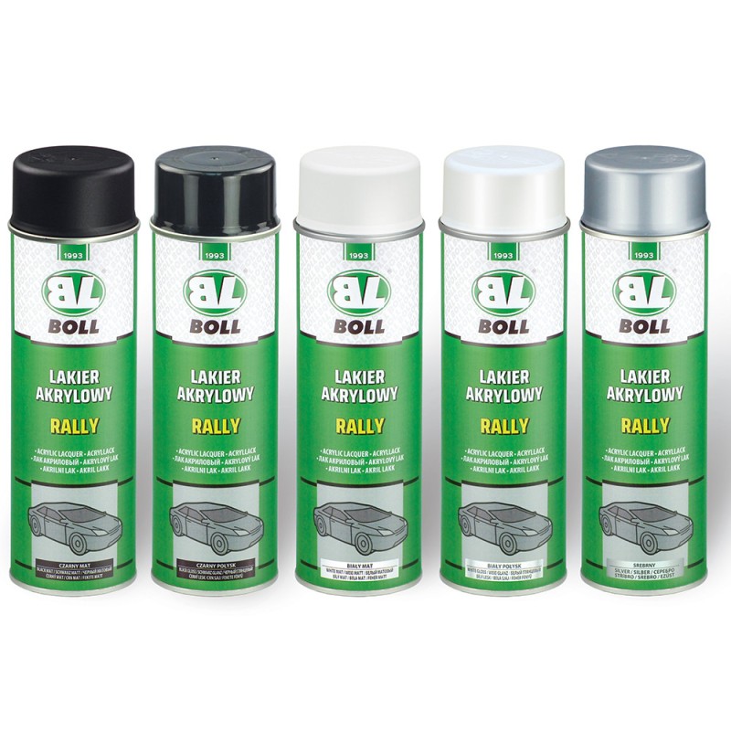 Akrylowy lakier w aerozolu CZARNY POŁYSK 500 ml 001012