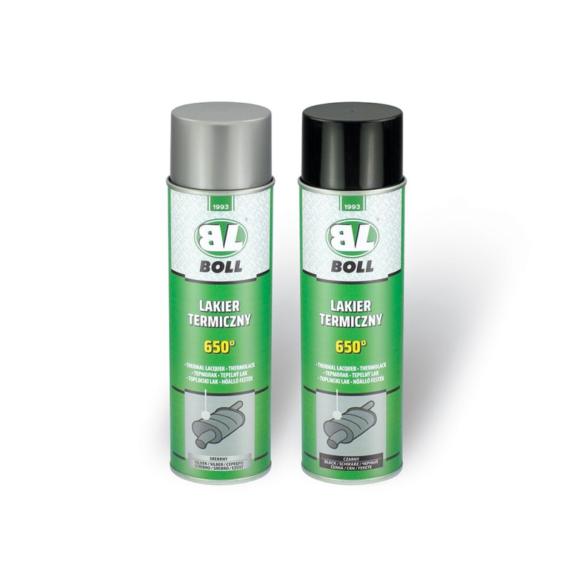 LAKIER TERMICZNY SREBRNY 650c SPRAY 500ml /BOLL/ żaroodporny 001018