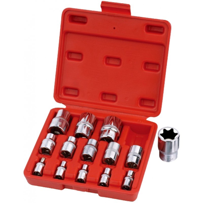 Zestaw nasadek Torx E 14 sztuk MGS13024