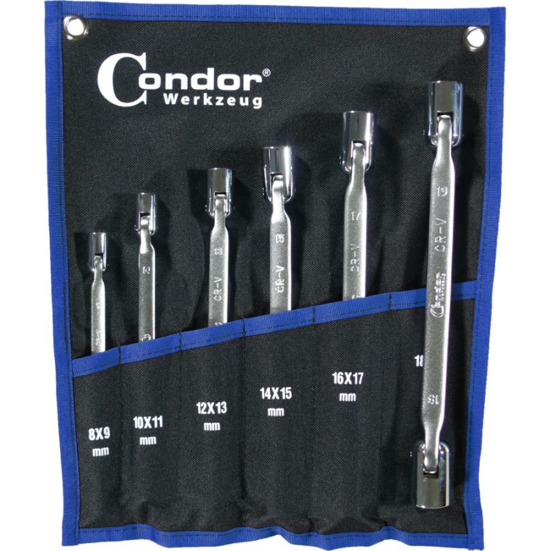 Klucze nasadowe przegubowe  8-19 mm` 6 szt. C.132/6