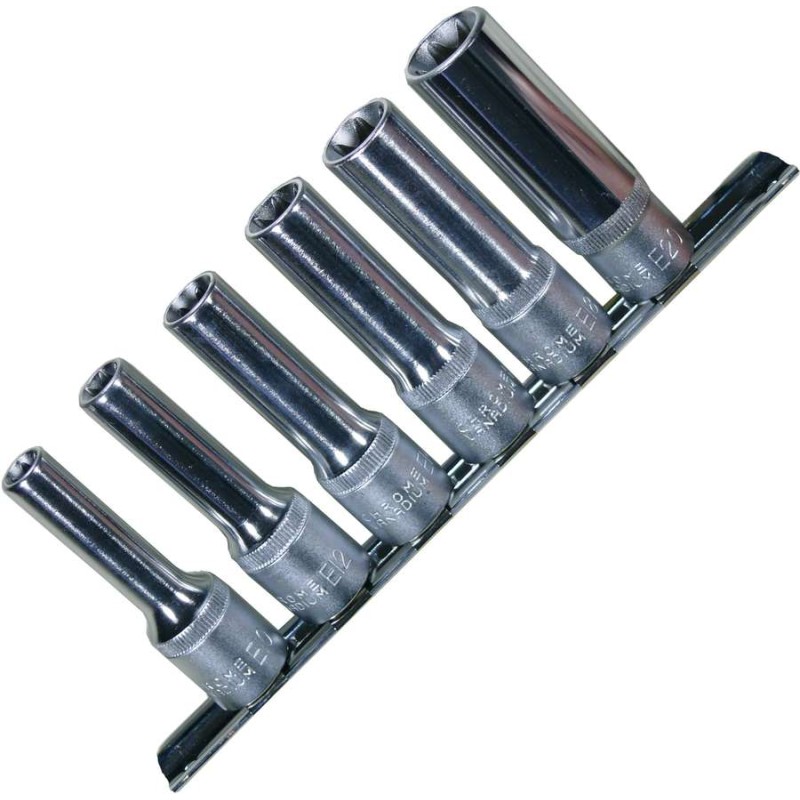 Nasadki Torx długie E10-E20` 1/2`` 6 szt. C.2106
