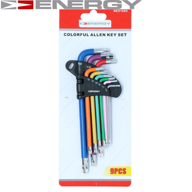 KLUCZE TORX 9 ELEMENTÓW KOLOROWE NE01060