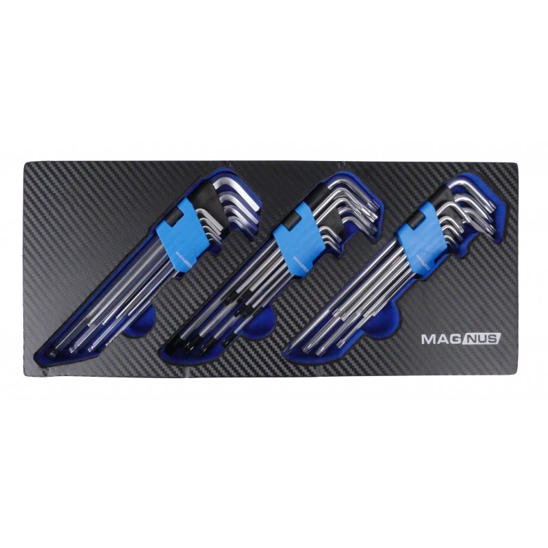 ZESTAW KLUCZY IMBUS` TORX` TORX Z OTWAREM L DŁUGIE MGS13882