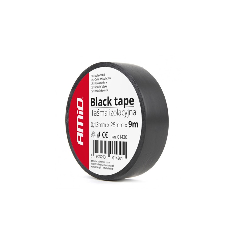 Taśma izolacyjna czarna 25mm x 9m (1 szt.) 01430