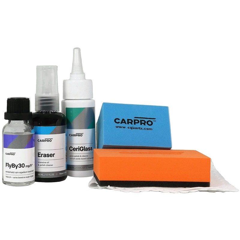 CarPro FlyBy30 Glass Coating Full Kit pełny zestaw niewidzialna wycieraczka na szyby 20 ml CAR000022