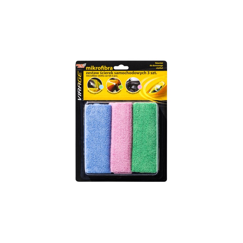 VIRAGE- Zestaw Ścierek Samochodowych Mikrofibra 3 Szt AM-97-008
