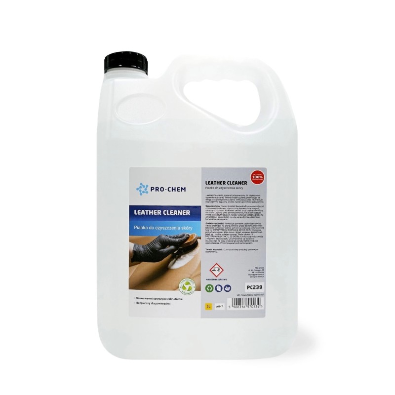 LEATHER CLEANER pianowy preparat do czyszczenia skór5L PC239-5