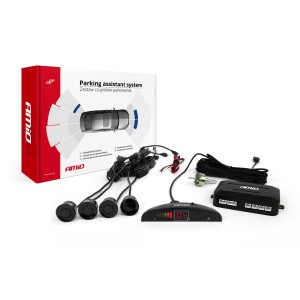 Zestaw czujników parkowania cofania LED 4 sensory czarne 01565