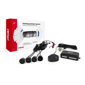Zestaw czujników parkowania cofania Buzzer 4 sensory czarne 01567