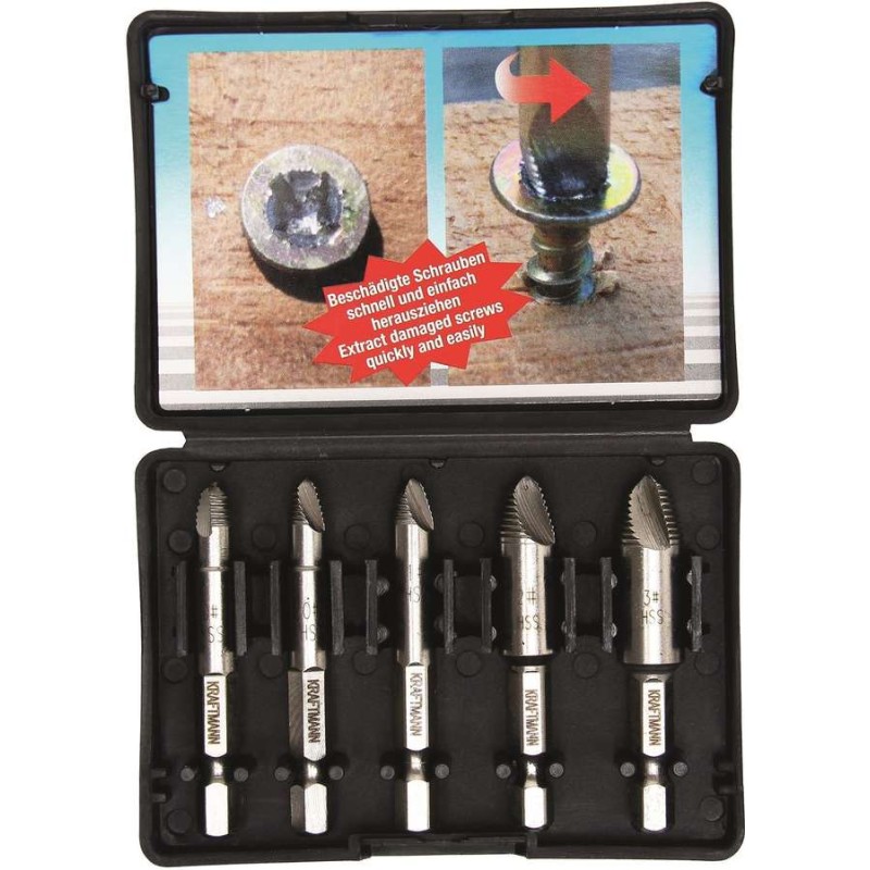 Wkretaki do zniszczonych łbów wkrętów 5 szt B.50410