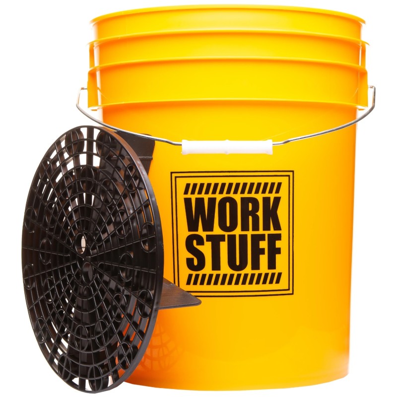 Work Stuff `WASH` żółte wiadro detailingowe + Separator brudu WOR000121