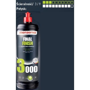 Menzerna 3000 Final Finish wykańczająca pasta polerska twarde lakiery 250ml MEN000002