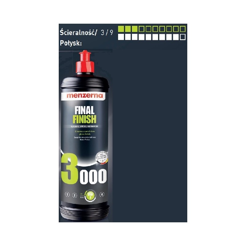 Menzerna 3000 Final Finish wykańczająca pasta polerska twarde lakiery 250ml MEN000002