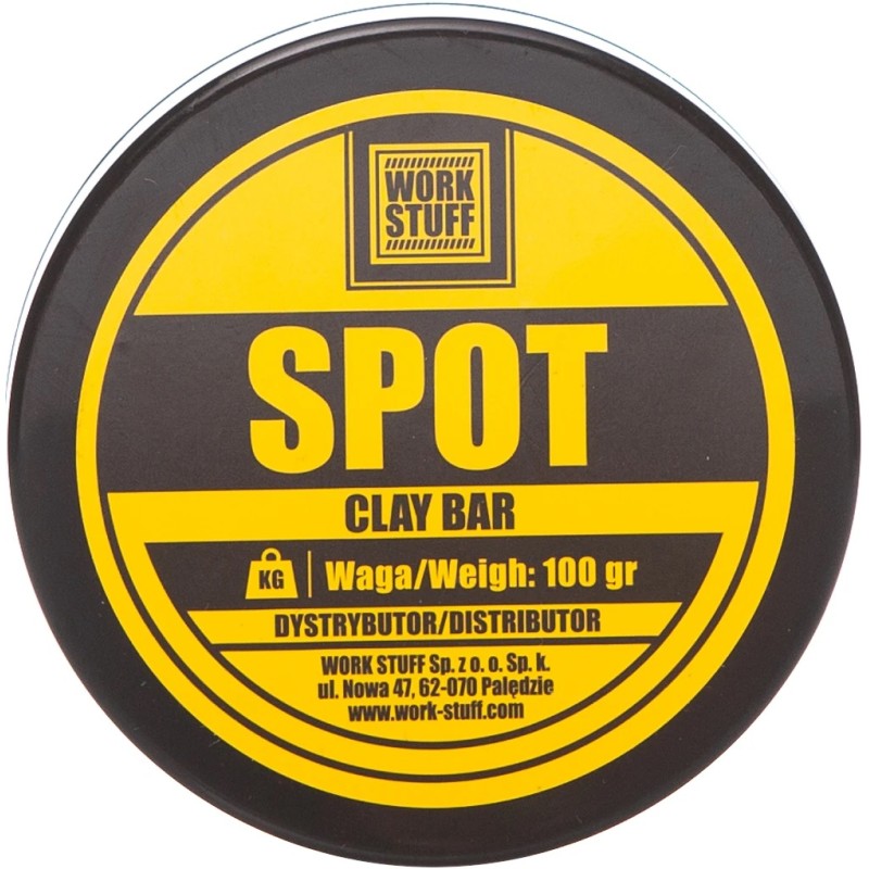 Work Stuff Spot Clay Bar – średnia glinka do oczyszczania lakieru 100g WOR000022