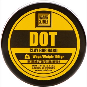 Work Stuff Dot Clay Bar Hard – twarda glinka do oczyszczania lakieru 100g WOR000024
