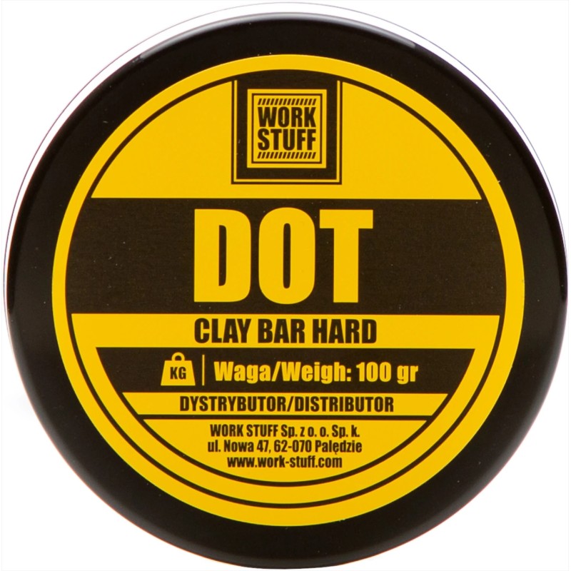 Work Stuff Dot Clay Bar Hard – twarda glinka do oczyszczania lakieru 100g WOR000024