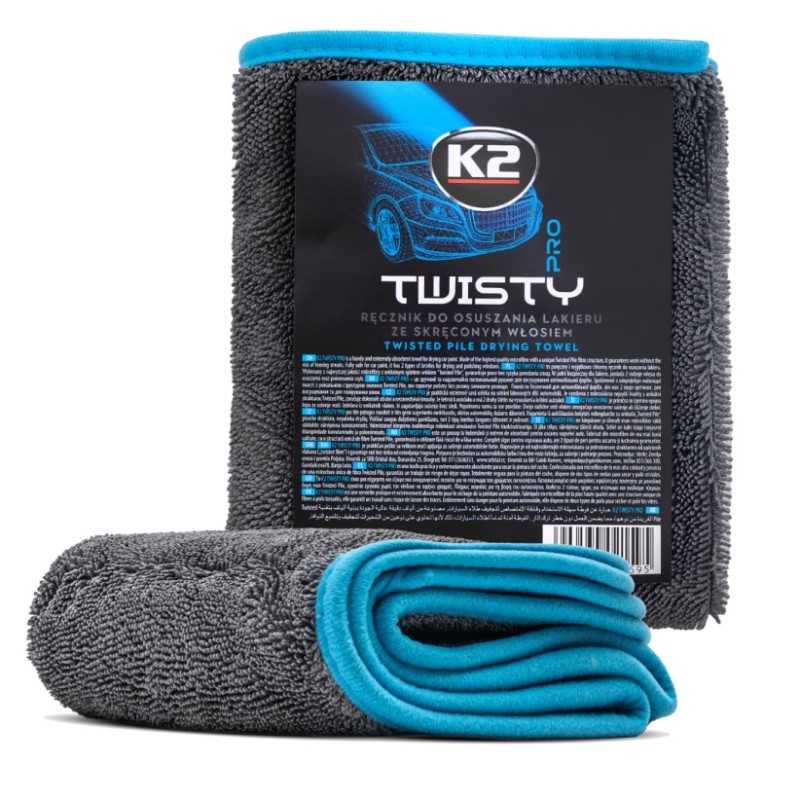 K2 TWISTY PRO RĘCZNIK DO OSUSZANIA LAKIERU ZE SKRĘCONYM WŁOSIEM D0224