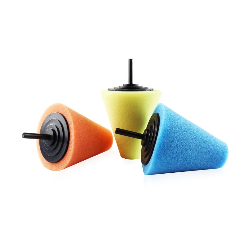 Gąbka polerska 3szt. stożek 02518