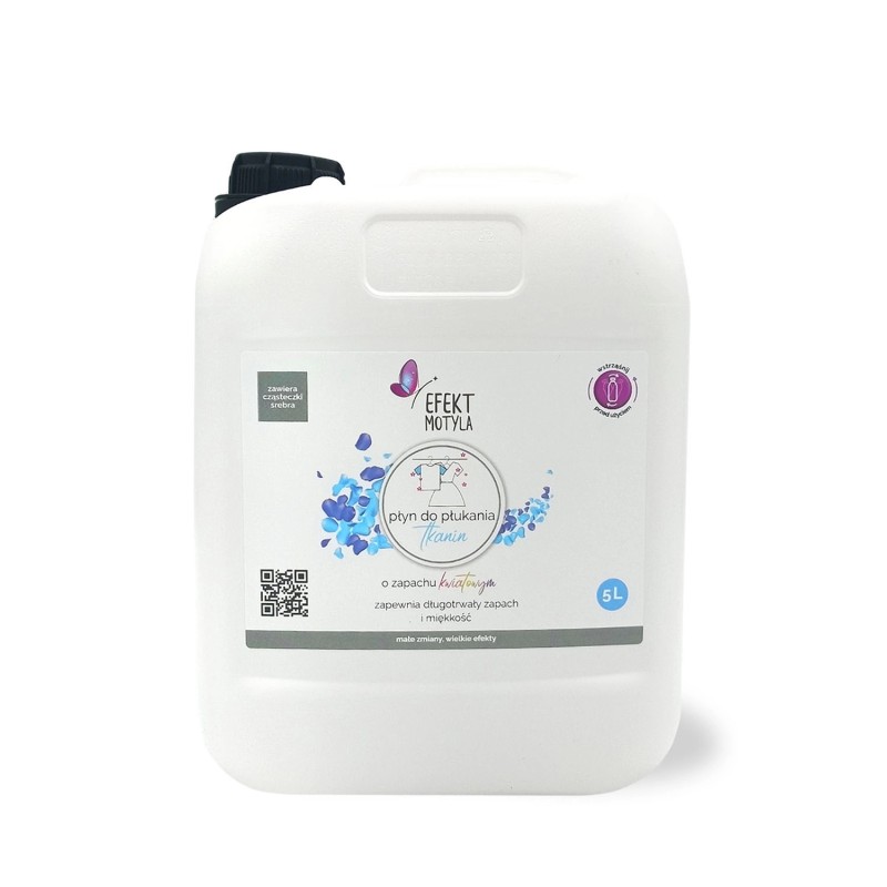 PŁYN DO PŁUKANIA TKANIN-5l - kwiatowy zmiękcza tkaniny` ułatwia prasowanie i pozostawia przyjemny zapach EM13-5