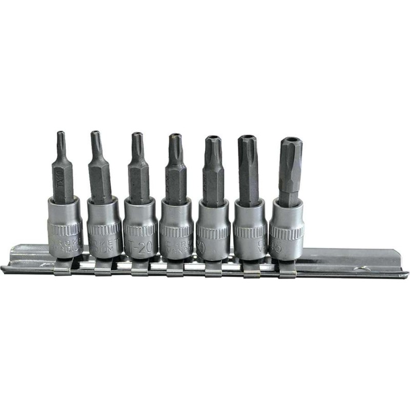 Nasadki pięciokątne TS10-TS45` 1/4`` 7 szt. D.51746