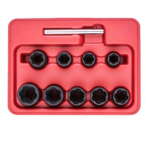 Zestaw nasadek do omknietych śrub 3/8` 10`11`12`13`14`15`16`17`19 mm MGS13155