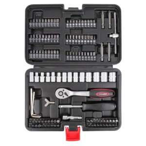 ZESTAW BITÓW I NASADEK Z GRZECHOTKĄ 1/4 CALA 130 ELEM MGS13881