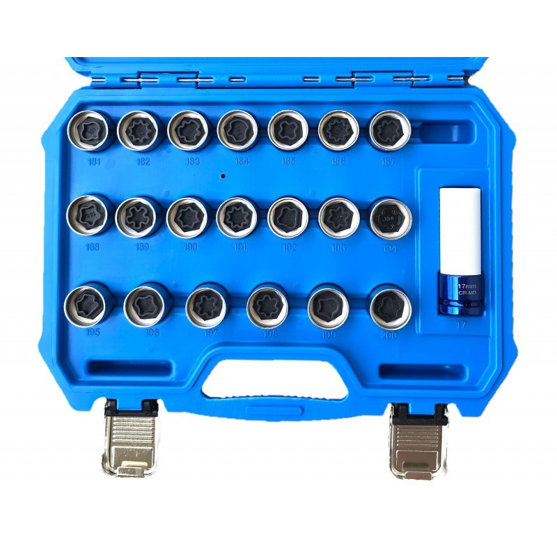 Zestaw nasadek do śrub kół zabezpieczających OPEL 20 szt MGS13763