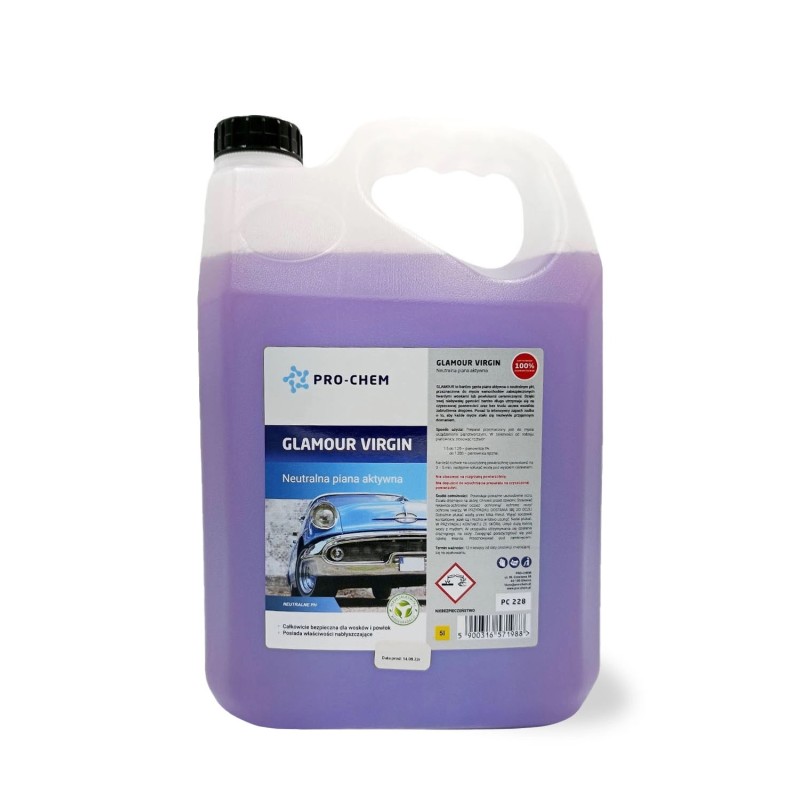 GLAMOUR VIRGIN neutralna piana aktywna` dedykowana dla twardych wosków i powłok-5l PC228-5