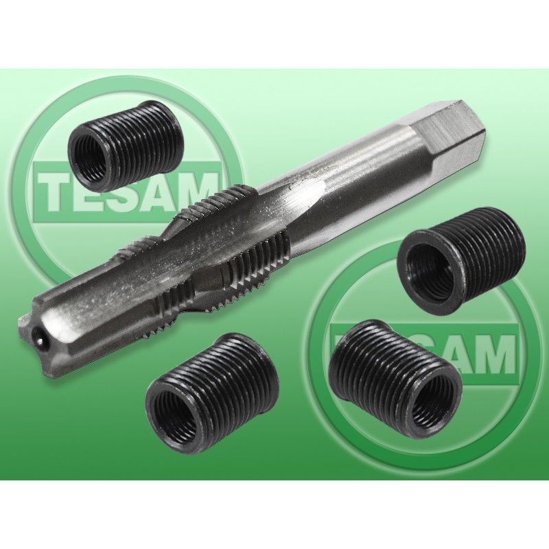 Zestaw do naprawy i regeneracji zerwanego gwintu świecy ŻAROWEJ M10 X 1 / M14 X 1`25 X 18 MM - TULEJKA NADWYMIAROWA S0002601