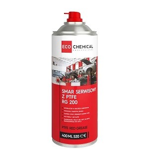 CZERWONY SMAR SERWISOWY Z PTFE 400 ML RG200