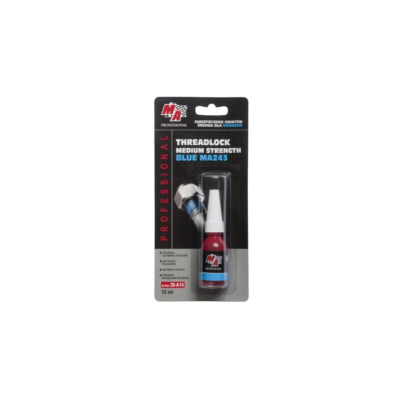 MA PROFESSIONAL - Środek do Zabezpieczenia gwintów Niebieski - Średni 10ml blister. AM-20-A14