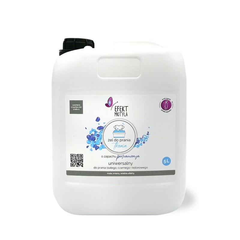 ŻEL DO PRANIA TKANIN -5l- perfumowany uniwersalny` do prania białego` czarnego i kolorowego EM16-5