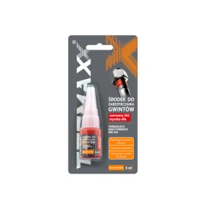 TECMAXX - Środek do Zabezpieczenia gwintów Czerwony - Trwały 6ml AM-14-034