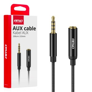 Kabel audio przedłużacz AUX Mini Jack 3.5mm 2m 04296