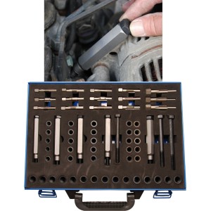 BGS Zestaw do naprawy gwintów świec żarowych M8 - M9 - M10 - M12 B.8653