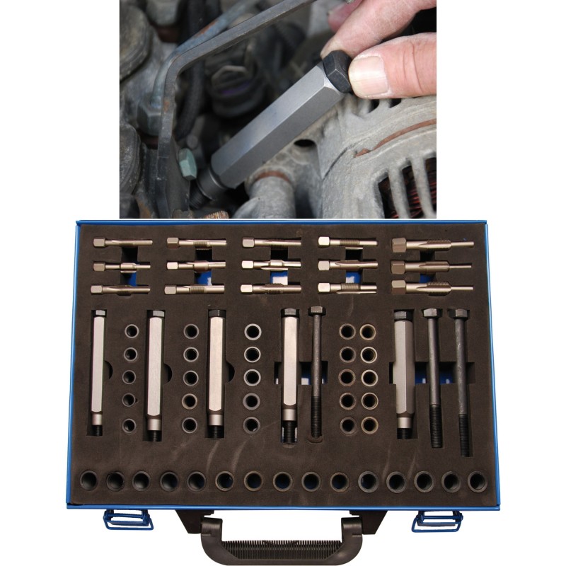 BGS Zestaw do naprawy gwintów świec żarowych M8 - M9 - M10 - M12 B.8653