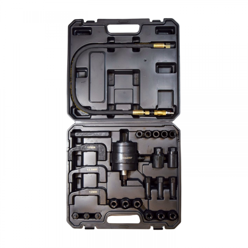 Ściągacz wtryskiwaczy pneumatyczny z końcówkami i 3 chwytakami MGS01382