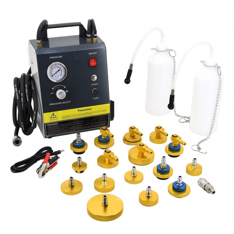 Przyrząd do wymiany płynu hamulcowego z 16 adapterami MGS4021