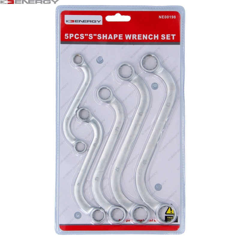 Zestaw kluczy oczkowych zakrzywionych NE00198