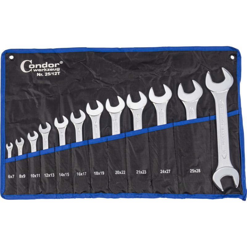 Klucze płaskie 6-32 mm` 12 szt. C.25-12T