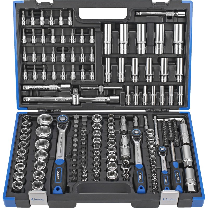 180 Narzędzi 1/4`+3/8`+1/2` C.38180
