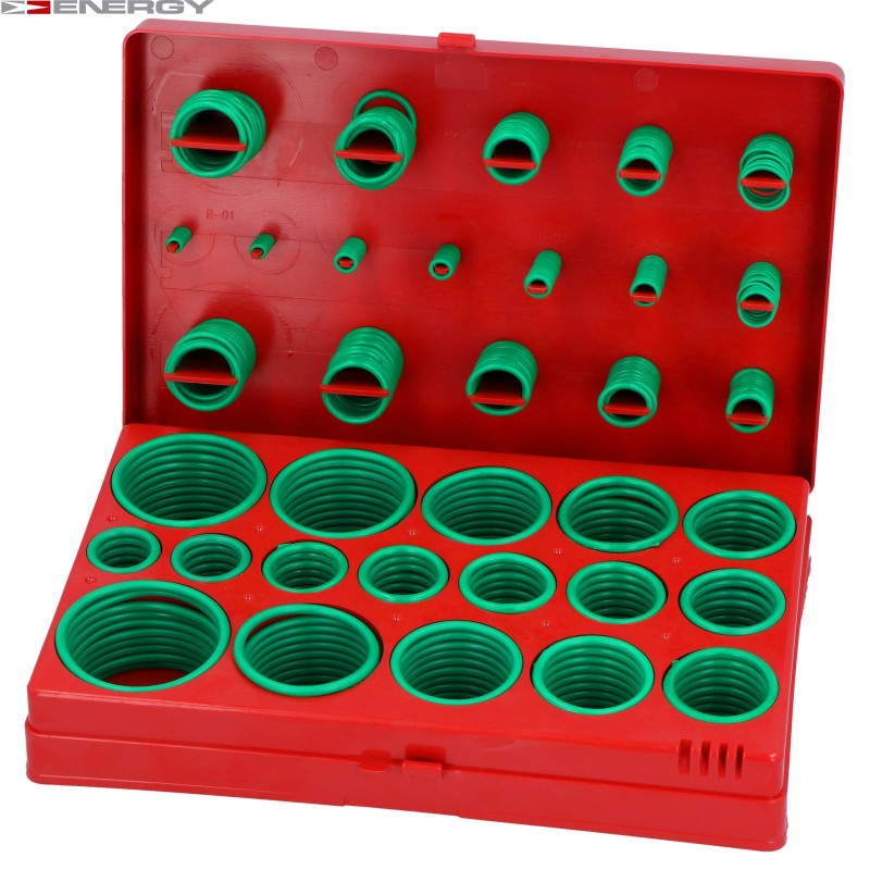 Zestaw gumowych oringów 419 szt. zielone NE00498