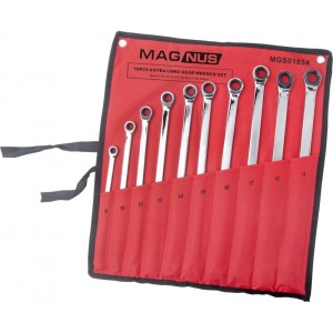 Zestaw 10 kluczy dłlugich do napinaczy XXL z grzechotką MGS01854