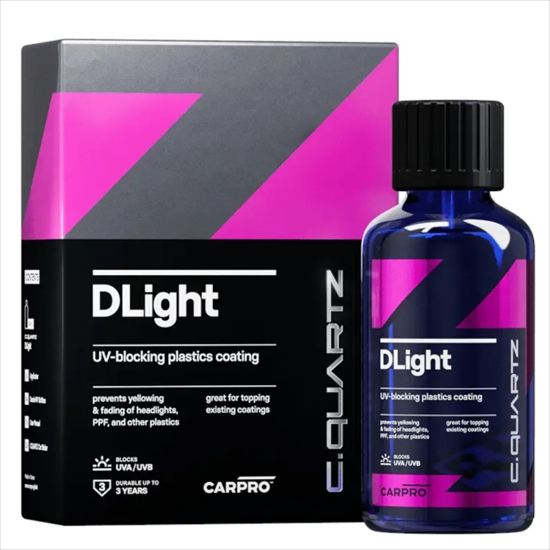 CarPro DLight 30ml  zaawansowana powłoka ceramiczna` która oferuje długotrwałą ochronę reflektorów` folii ochronnych CAR000615