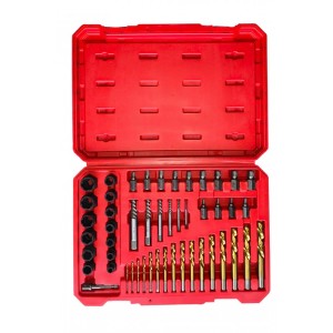 Zestaw do wykrecania urwanych śrub i wyrobionych nakrętek 49 szt MGS01937